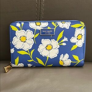 Kate Spade Blue Floral Wallet